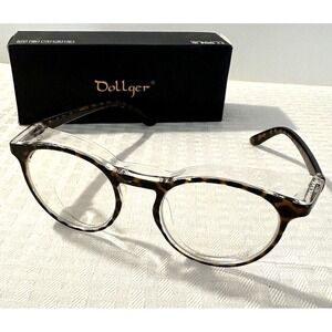 Dollger Blue Light Blocking Glasses Tortoise Shell Round Frame with Side Shields